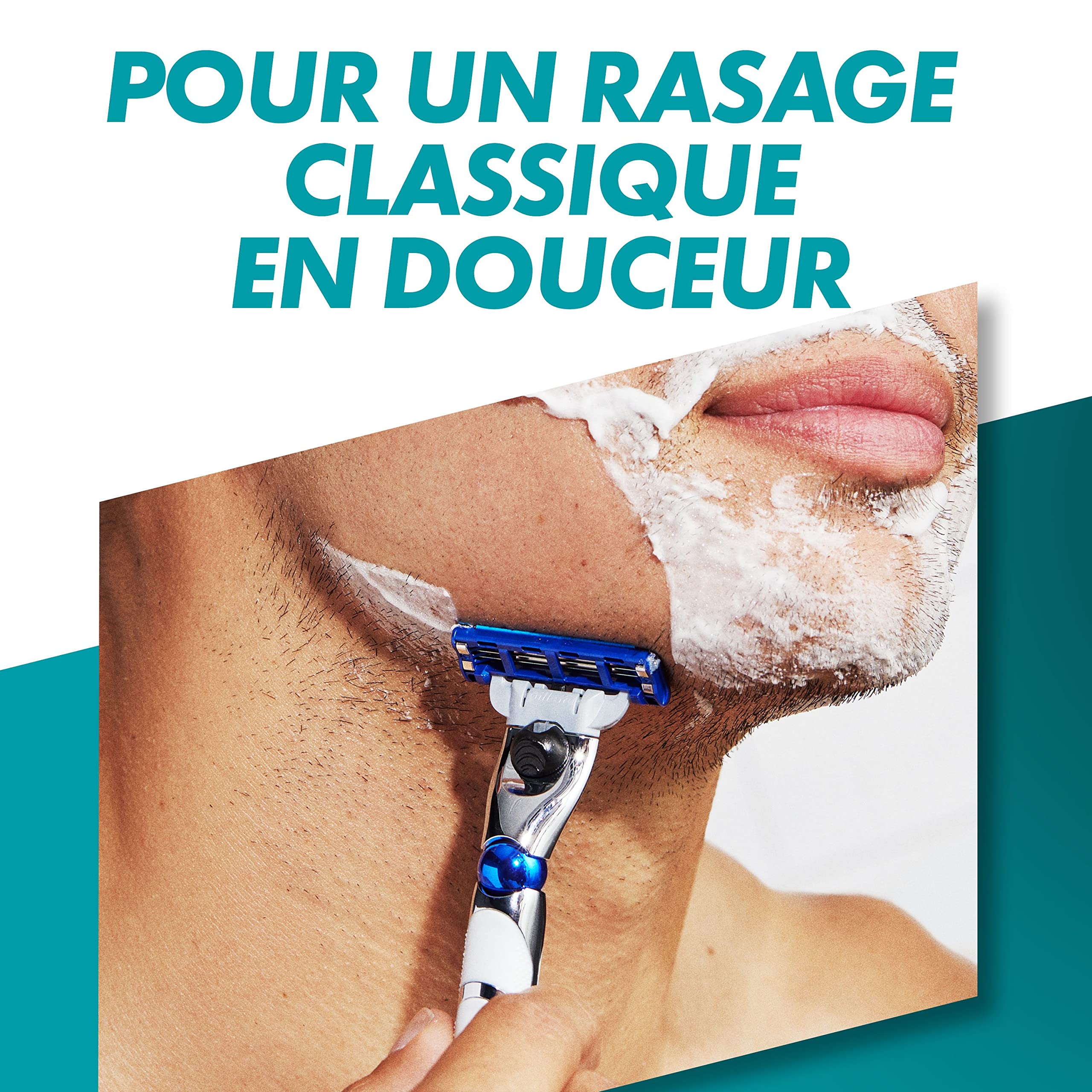 Gillette Mach3 Turbo - Recambios de cuchillas de afeitar para hombre, 3 hojas, 8 recambios de cuchillas, cuchillas más resistentes que el acero