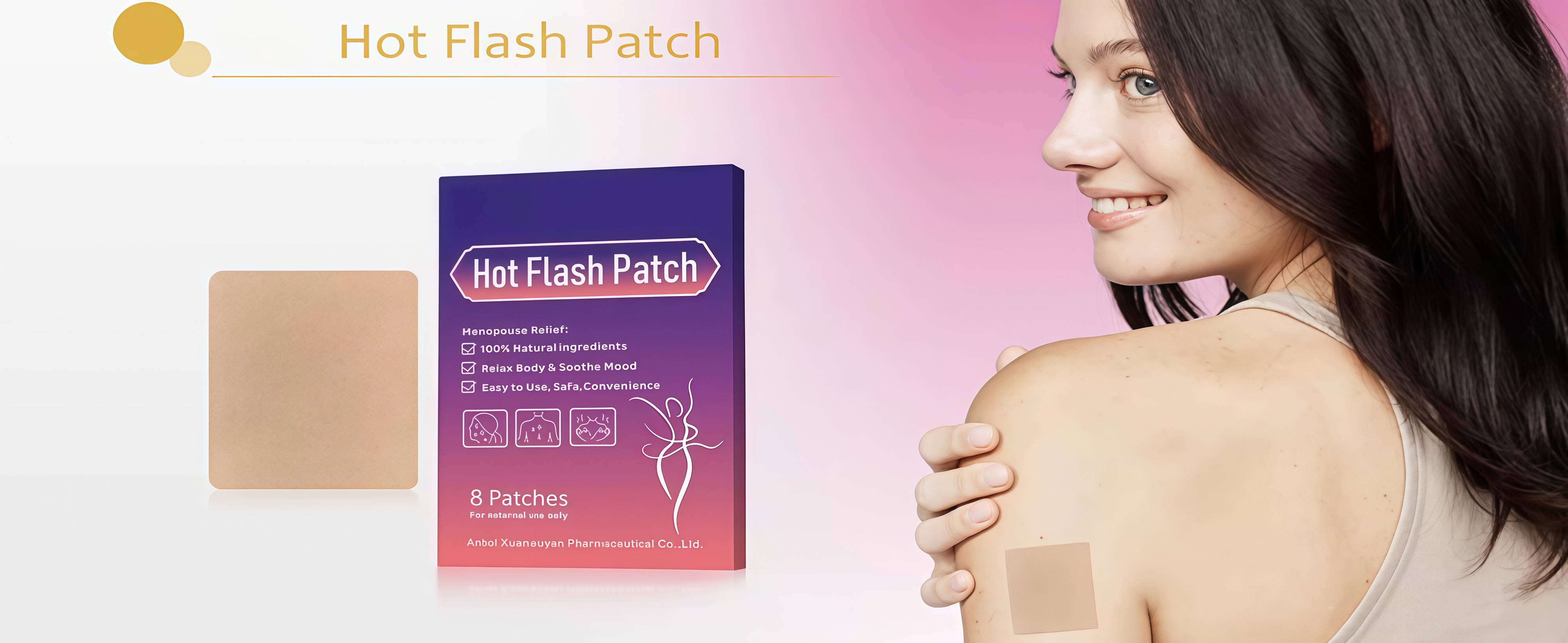 Menopause Relief Patches Therapy Patches Natural Hot Flash Patch for Sleeping Aid & Restful Nights-Relieves Hot Flashes, Dryness, Excessive Sweating-Menopause Support-Estrogen Free(24 Count)