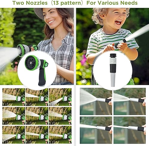 Miniatura 2 de Tuyeho Carrete de manguera de jardín retráctil de 100 pies, carretes de manguera de agua resistentes para montaje en pared con sistema automático de