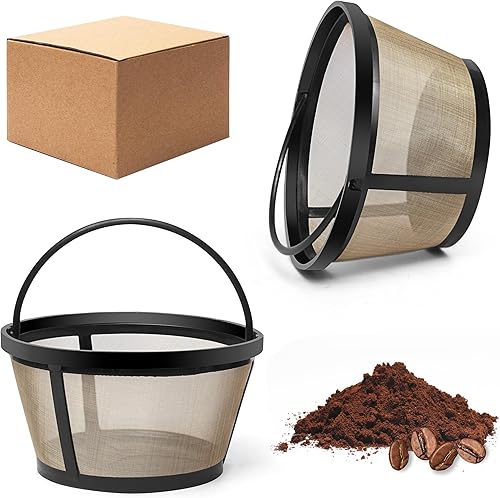 Cesta de filtro reutilizable de 8 a 12 tazas con parte inferior cerrada para cafetera y cafetera MrCoffee Reemplazo de filtro permanente para Cesta de filtro reutilizable de 8 a 12 tazas con parte inferior cerrada para cafetera y cafetera MrCoffee Reemplazo de filtro permanente para