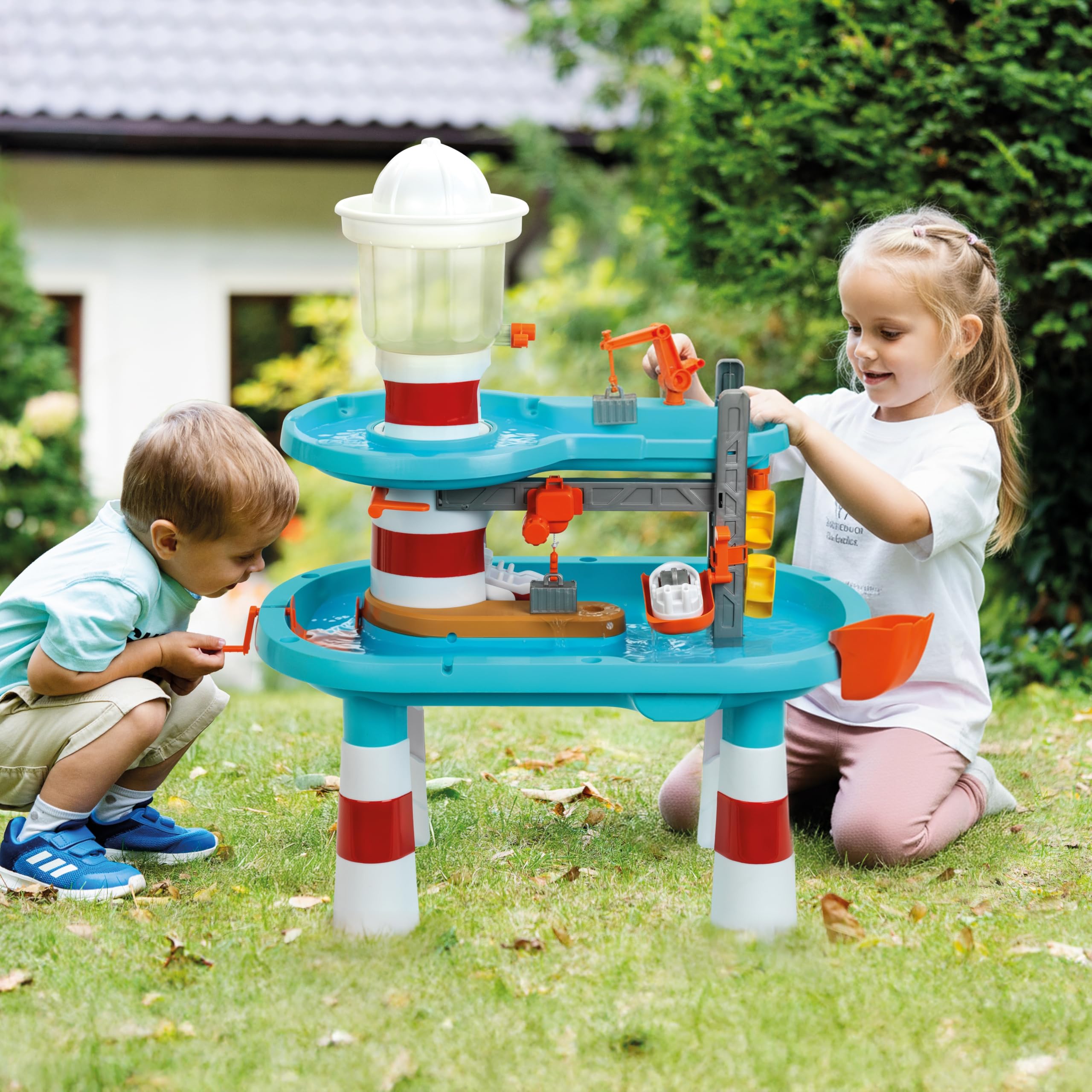 Theo Klein 7715 Aqua Action Lighthouse Wasserspieltisch XXL | Interaktiv & Motorik-Spielzeug | Spielzeug für Kinder ab 3 Jahren