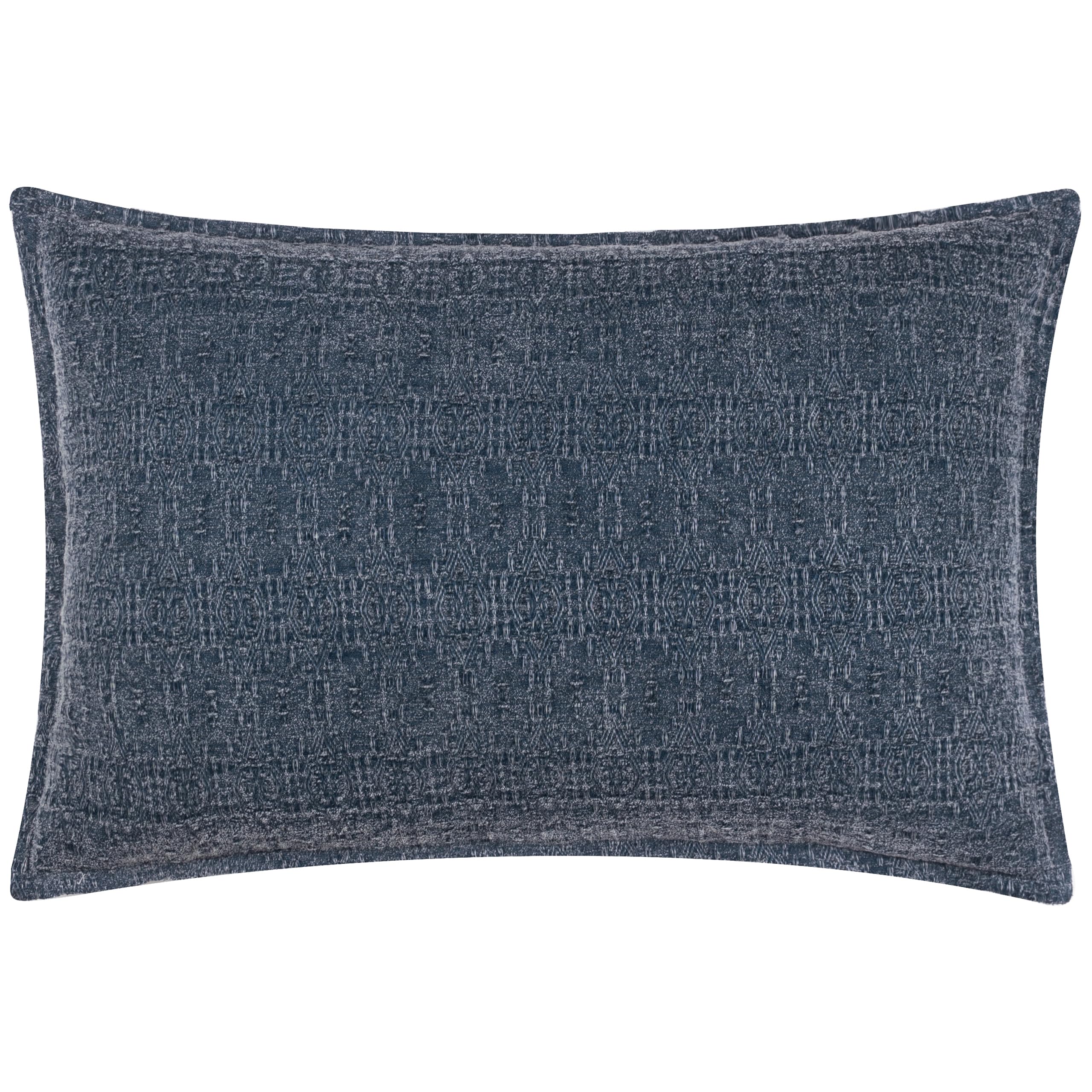 Yard Ramas Jacquard Polyester Filled Cushion - Indigo - 40x60cm