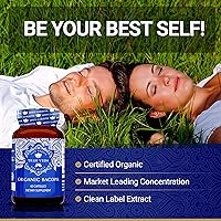 Vista 4 de True Veda Suplemento orgánico de bacopa monnieri Extracto de bacopa premium Cápsulas Brahmi orgánicas certificadas por USDA con 50% de bacosidos