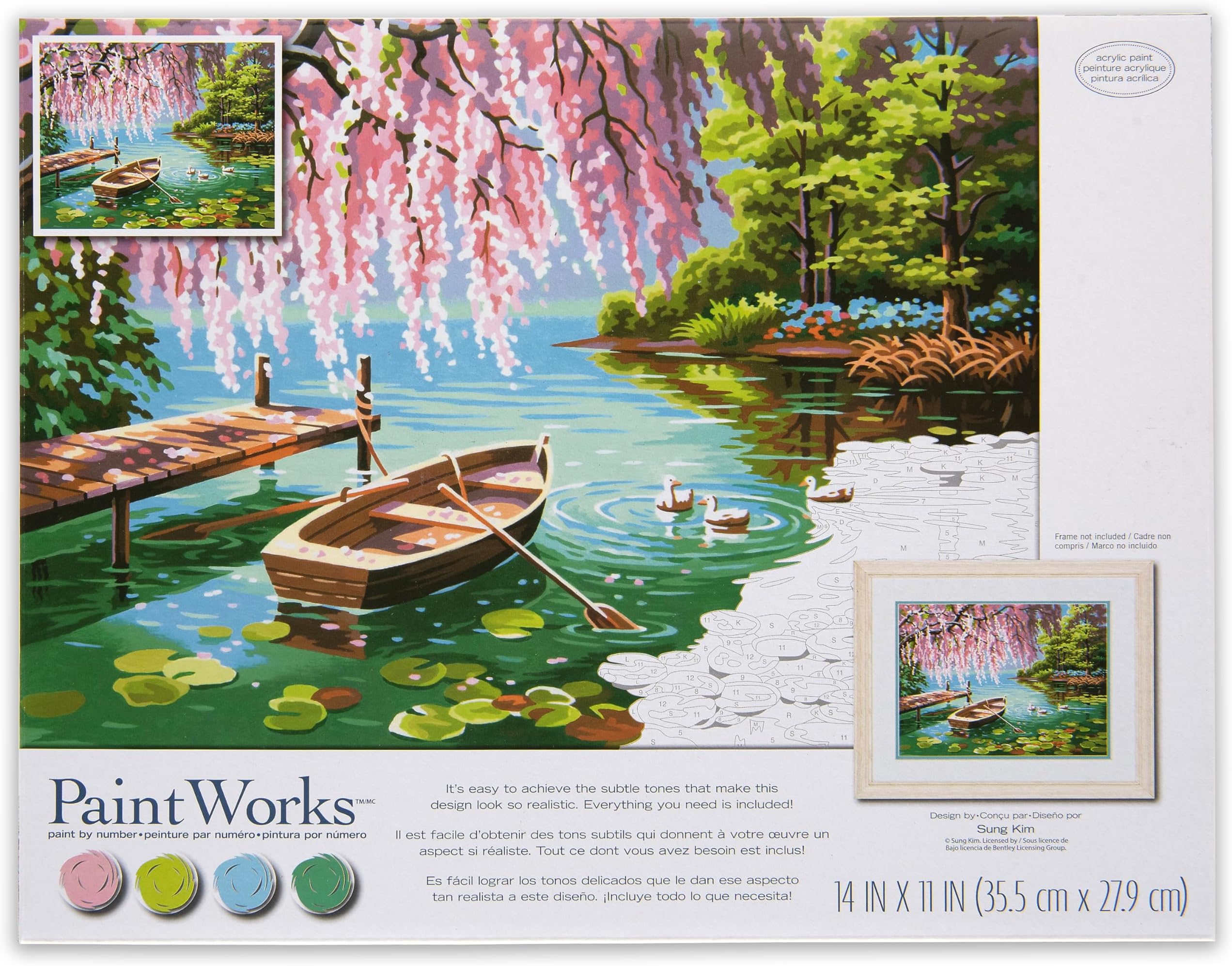 Paint Works Paint By Number Kit 14"X11"-Willow Spring Beauty