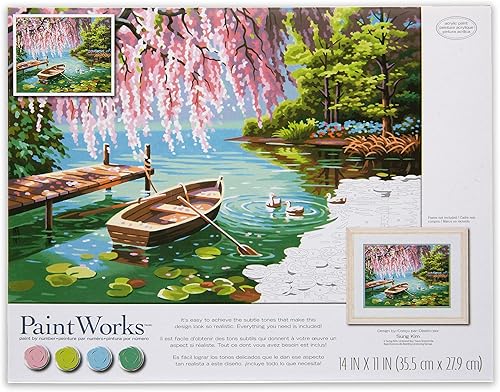 Dimensiones Pintura obras 73  91491 Pintura por # Paintworks Willow Primavera Belleza