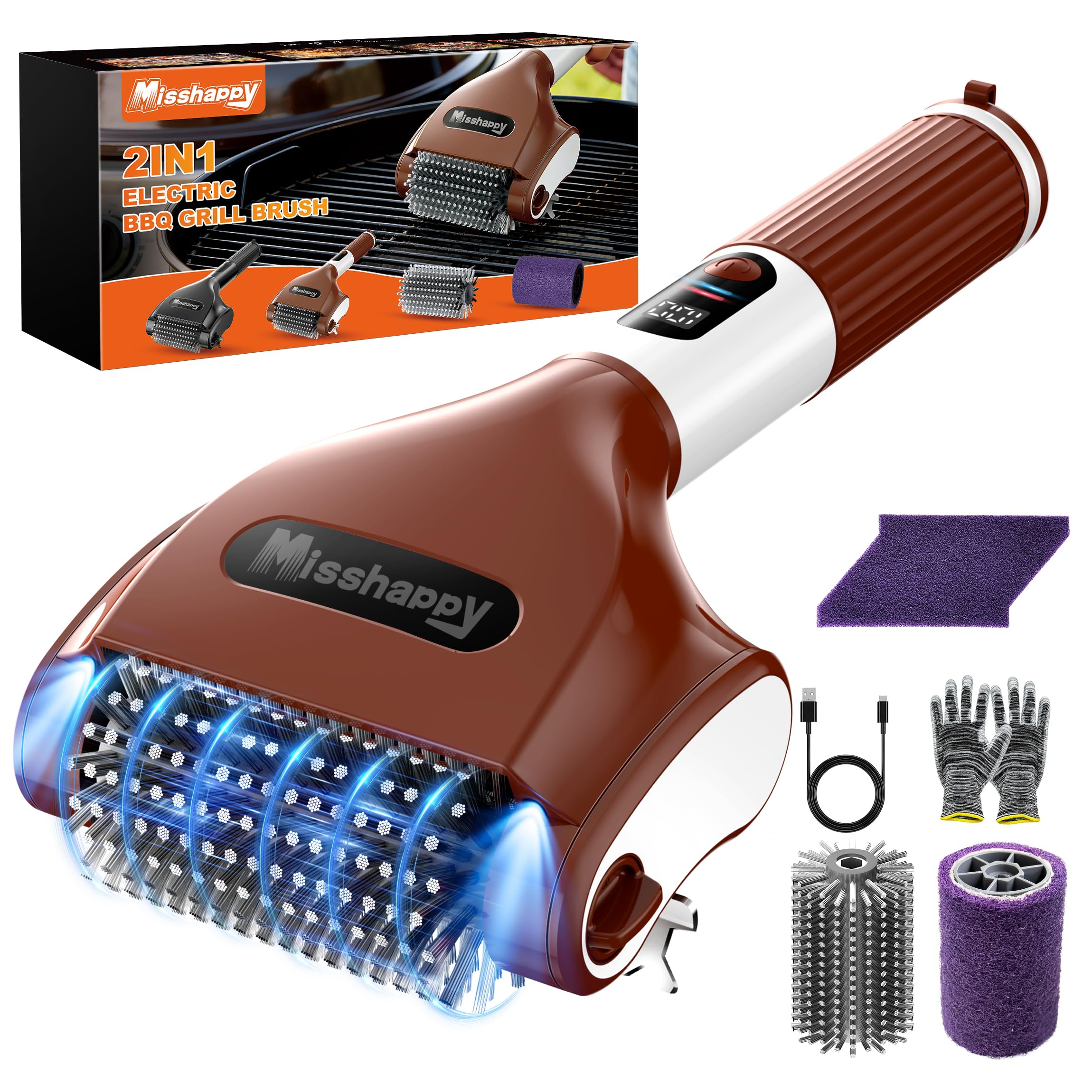 Misshappy Electric BBQ Grill Brush