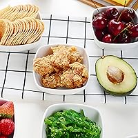 Vista 4 de MALACASA Juego de cuencos para salsas de porcelana de 5 oz, paquete de 12 ramekins pequeños, platos para salsas, ramekins pequeños apilables