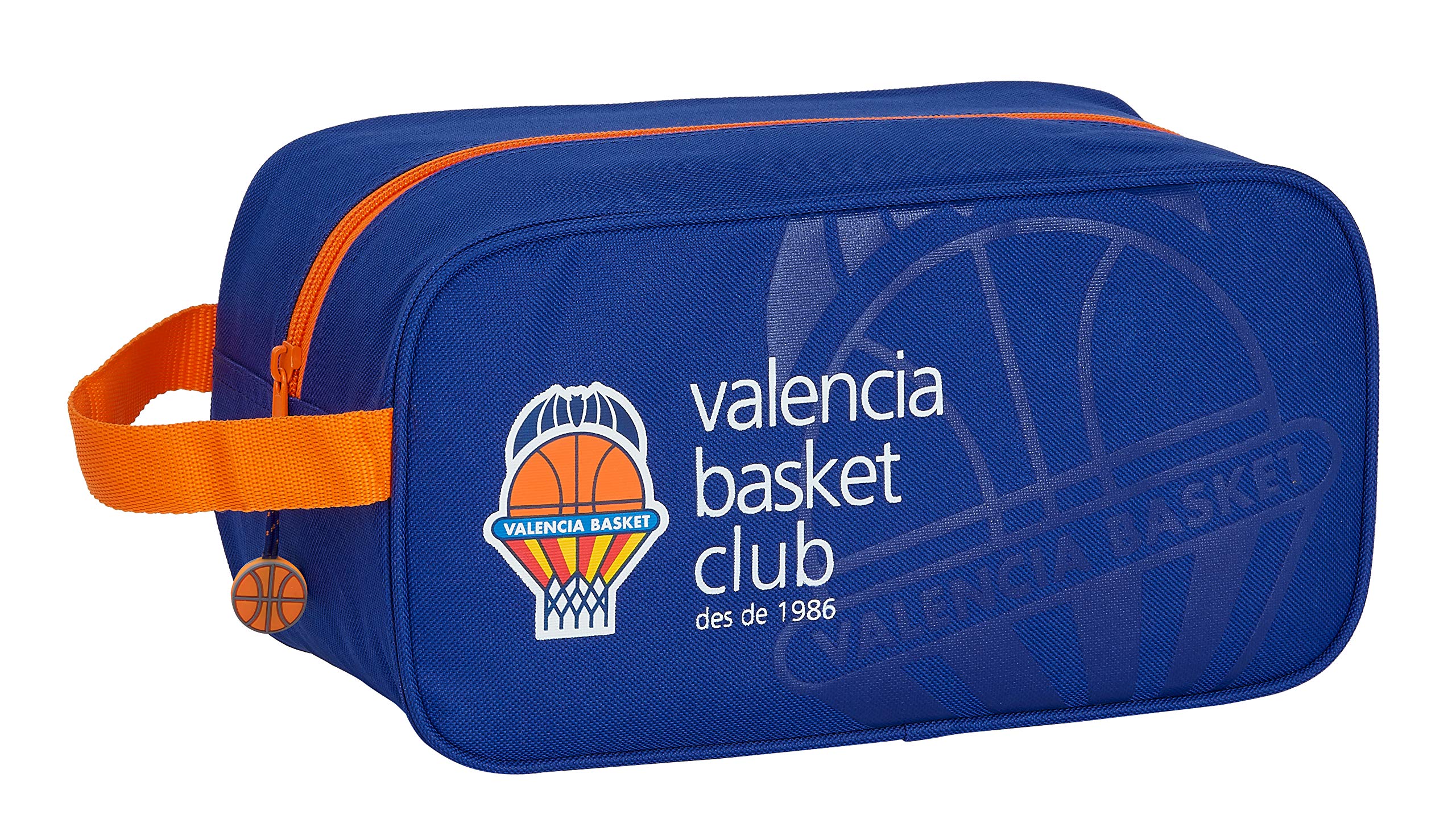 Safta Valencia Basket, Accesorio De Viaje Bolsa Para Zapatos Unisex Niños, Azul/naranja, 120x50x230 Mm