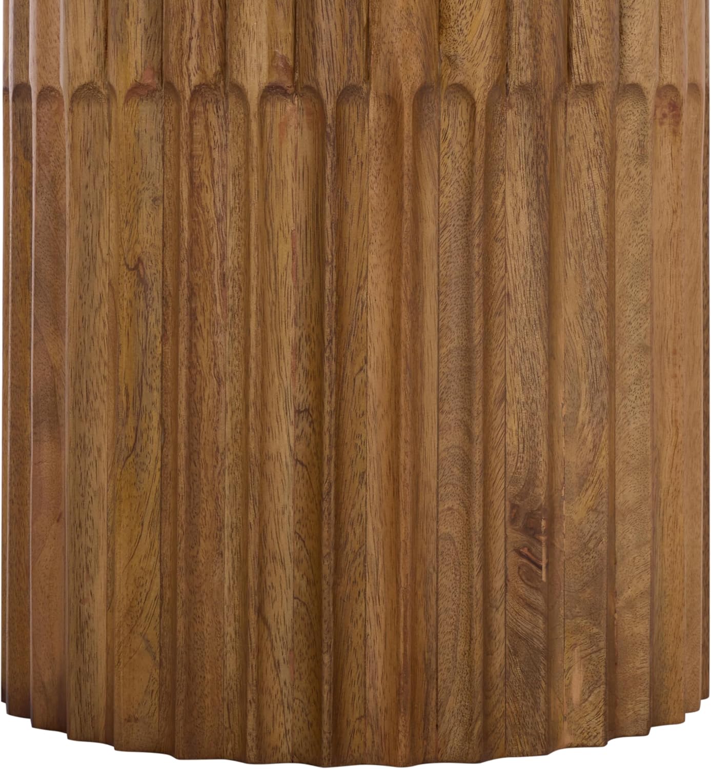 SAFAVIEH Couture Collection - Treyshawn Walnut Solid Wood Console Table, Rectangular Fluted Base Accent (SFV6411A)