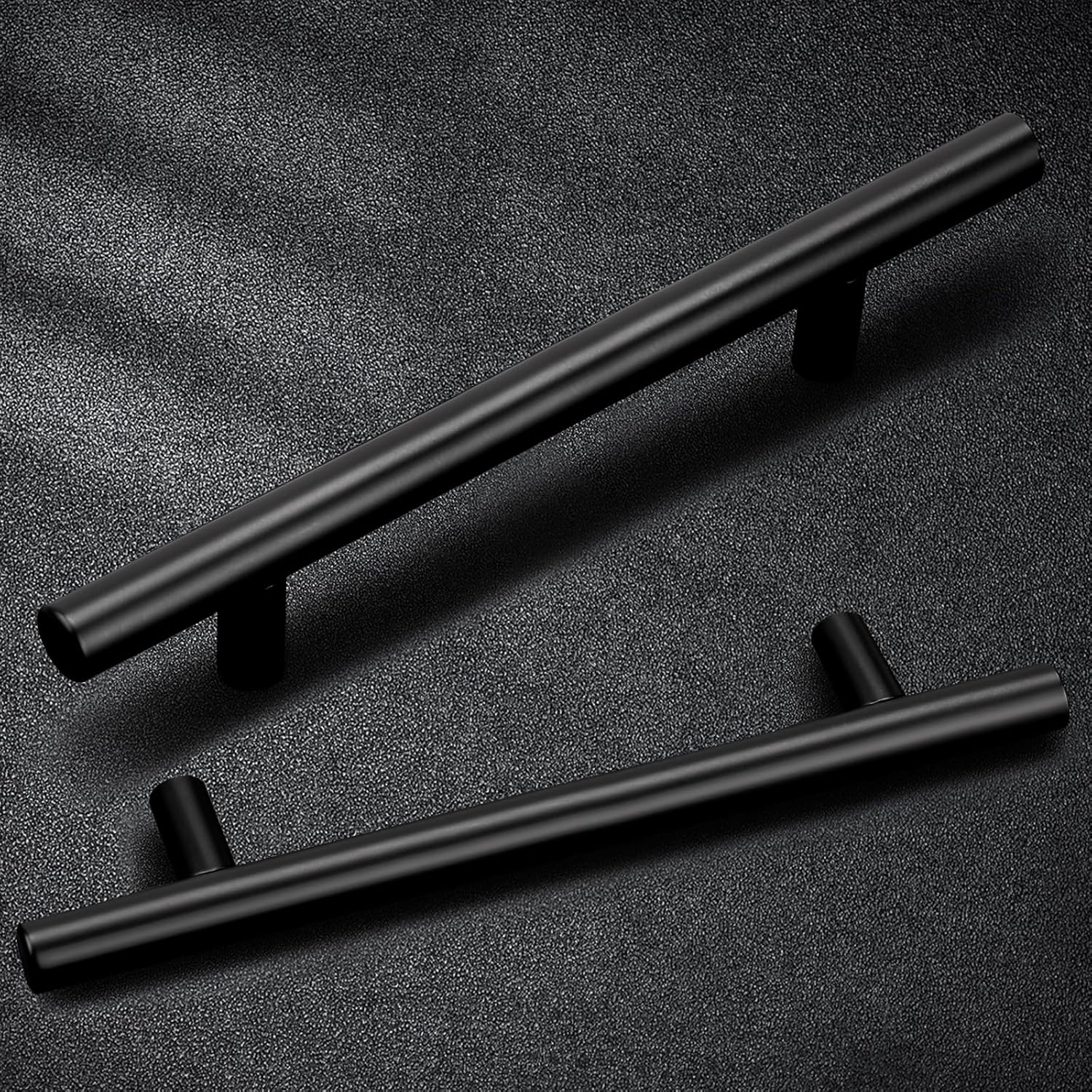 Probrico 30 Pack|5 inch Cabinet Pulls Black Stainless Steel Modern Style Round T Bar Handles Dresser Drawer Pulls Kitchen Cabinet Knob Hardware