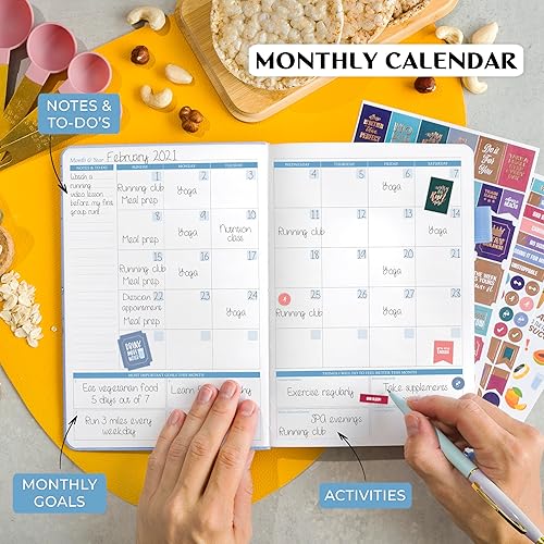 Miniatura 4 de Legend - Planificador de bienestar (diseño bígaro dorado, tamaño A5, de 5.8 x 8.3 pulgadas))