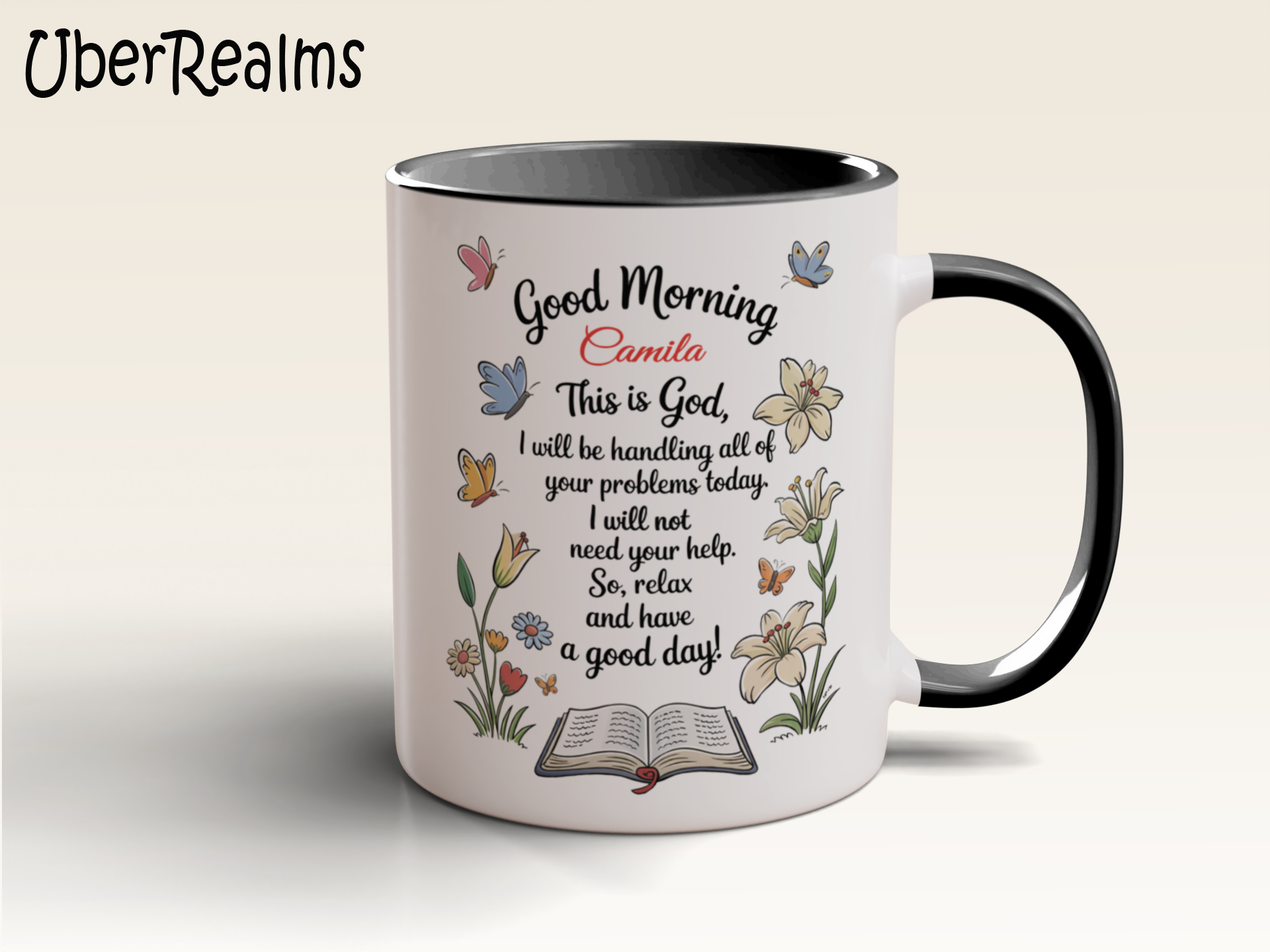Taza de cerámica blanca personalizada 11 onzas miniatura 7