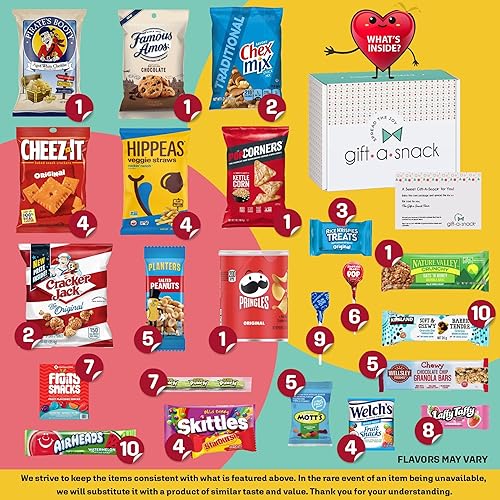 Miniatura 24 de Gift A Snack – Caja llena de golosinas variadas para el Día del Padre y cumpleaños, incluye tarjeta de felicitación, cesta de golosinas con dulces