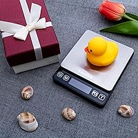 Vista 5 de Báscula digital de bolsillo de precisión de 17.64 oz, resolución de 0.00 oz, incluye un peso de calibración