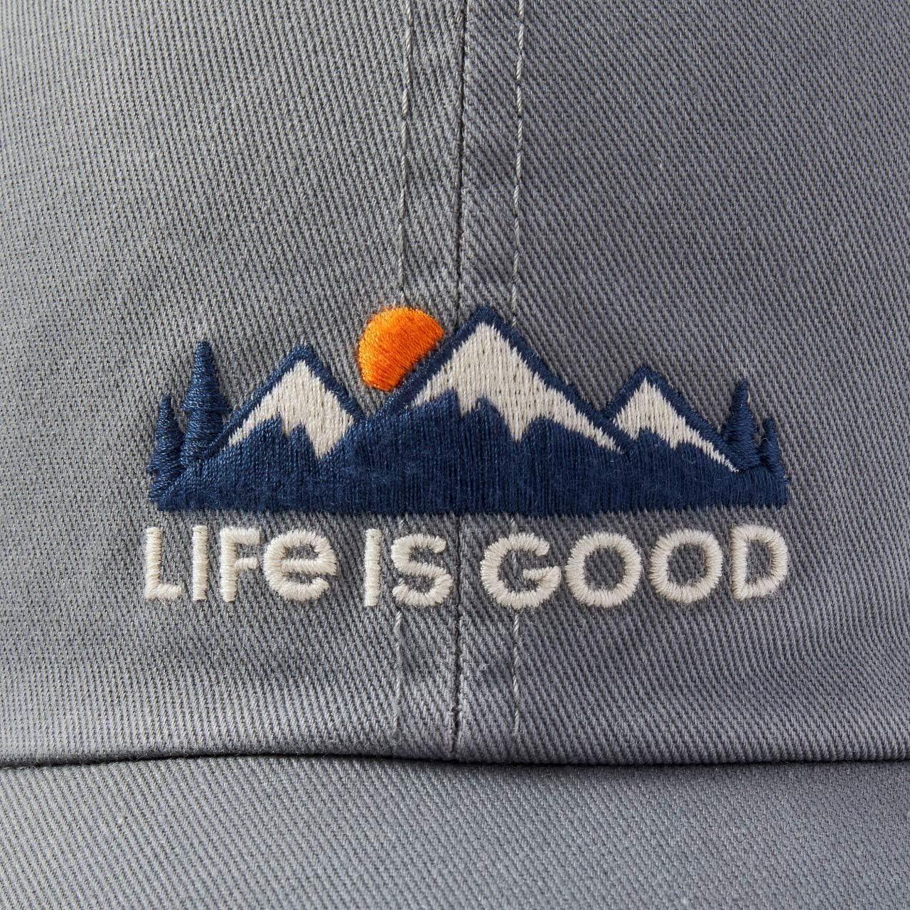 Life is Good Adult Chill Cap Baseball Hat, Mountains Slate Gray, One Size : Clothing, Shoes & Jewelry