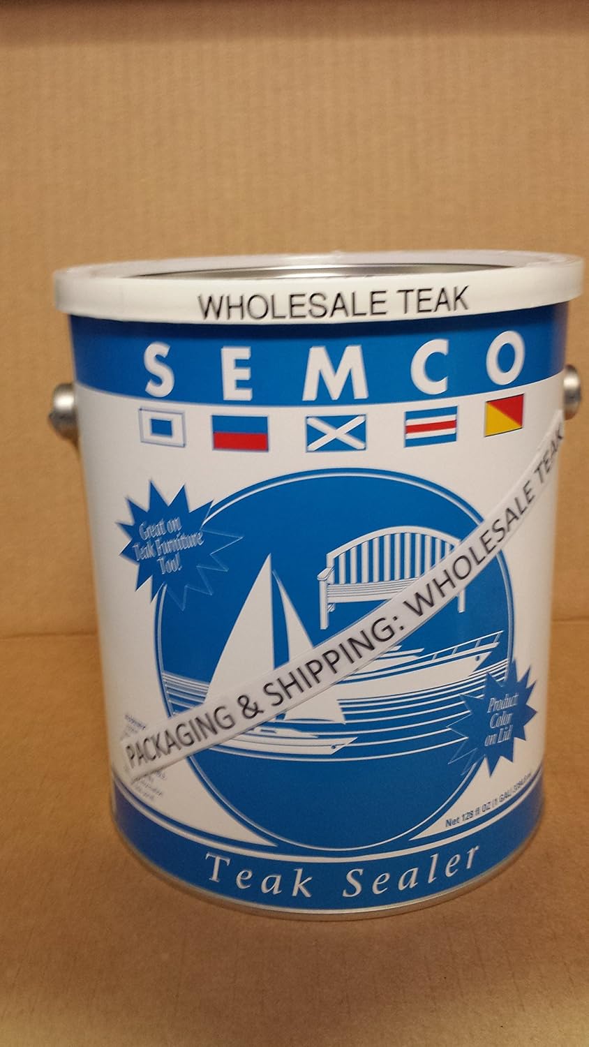 Semco Teak Sealer 1 Gallon Natural Sealant Protector -Natural Tone Color-Packaged & Shipped WHAXSMN
