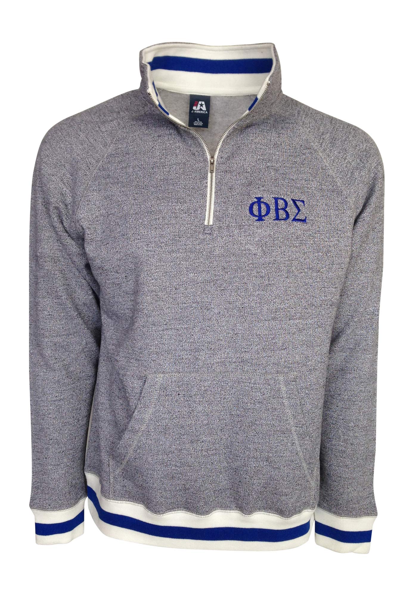Mega Greek Phi Beta Sigma Peppered Fleece Quarter Zip Pullover