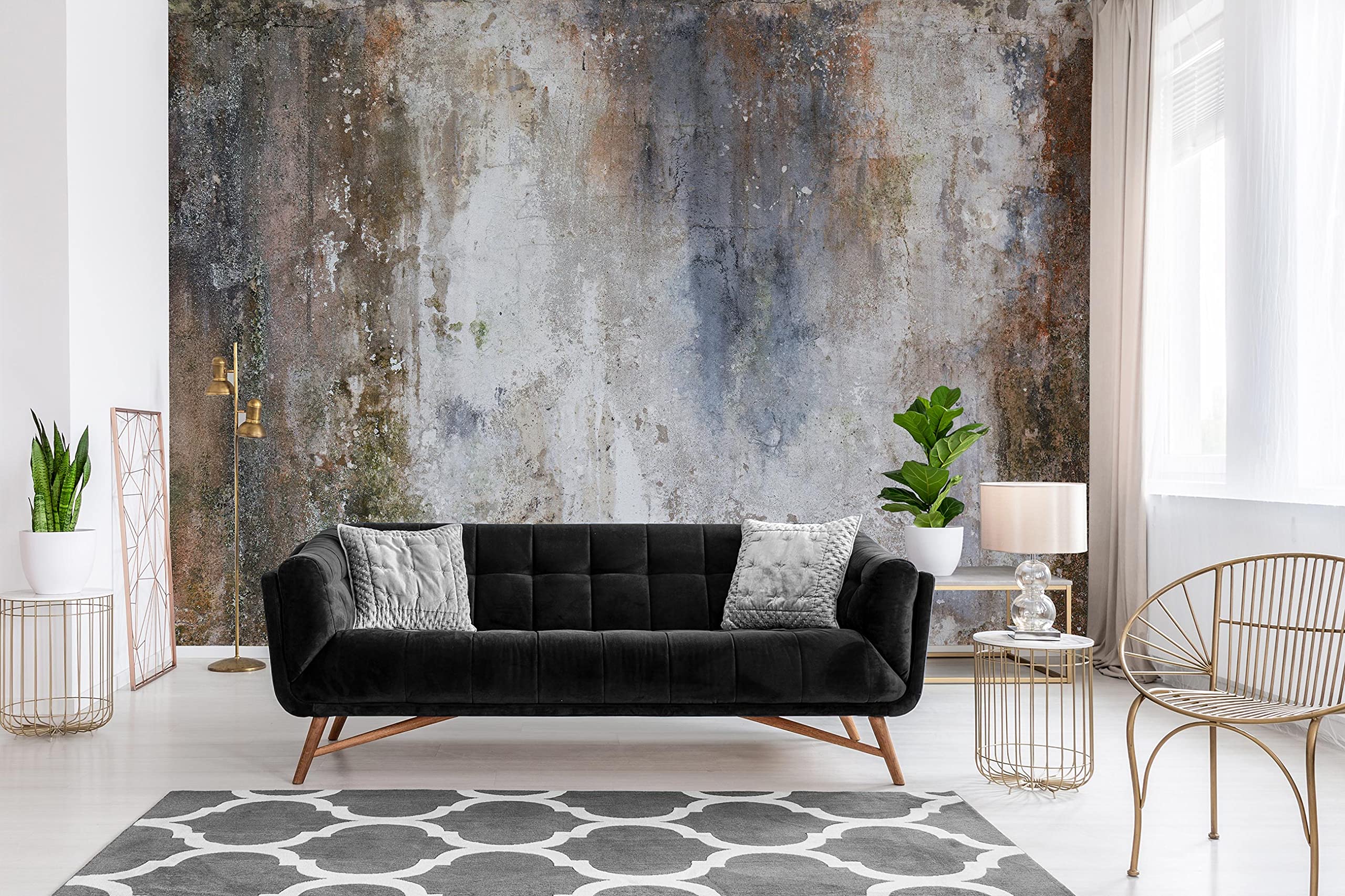 Fototapeta beton, kamień, stara ściana, ściana o wyglądzie kamienia, w zestawie klej, do salonu, sypialni, korytarza, tapeta z włókniny, tapeta ścienna, tapeta z motywem, gotowa do montażu (208 x 146