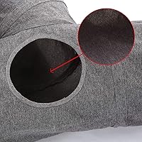 Vista 6 de Ownpets Cat Tunnel, 3 Way Collapsible Kitty Tunnel 47 inch Long Cat Tube with Plush Ball & Feather Toy, Cat Play Tunnel for Indoor Cat, Kitten