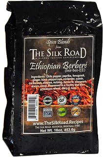 Ethiopian Berbere Spice Blend from The Silk Road Restaurant Bulk 1lb (16oz), No Salt | All Natural East African Seasoning | Vegan | Gluten Free Ingredients | NON-GMO | No Preservatives