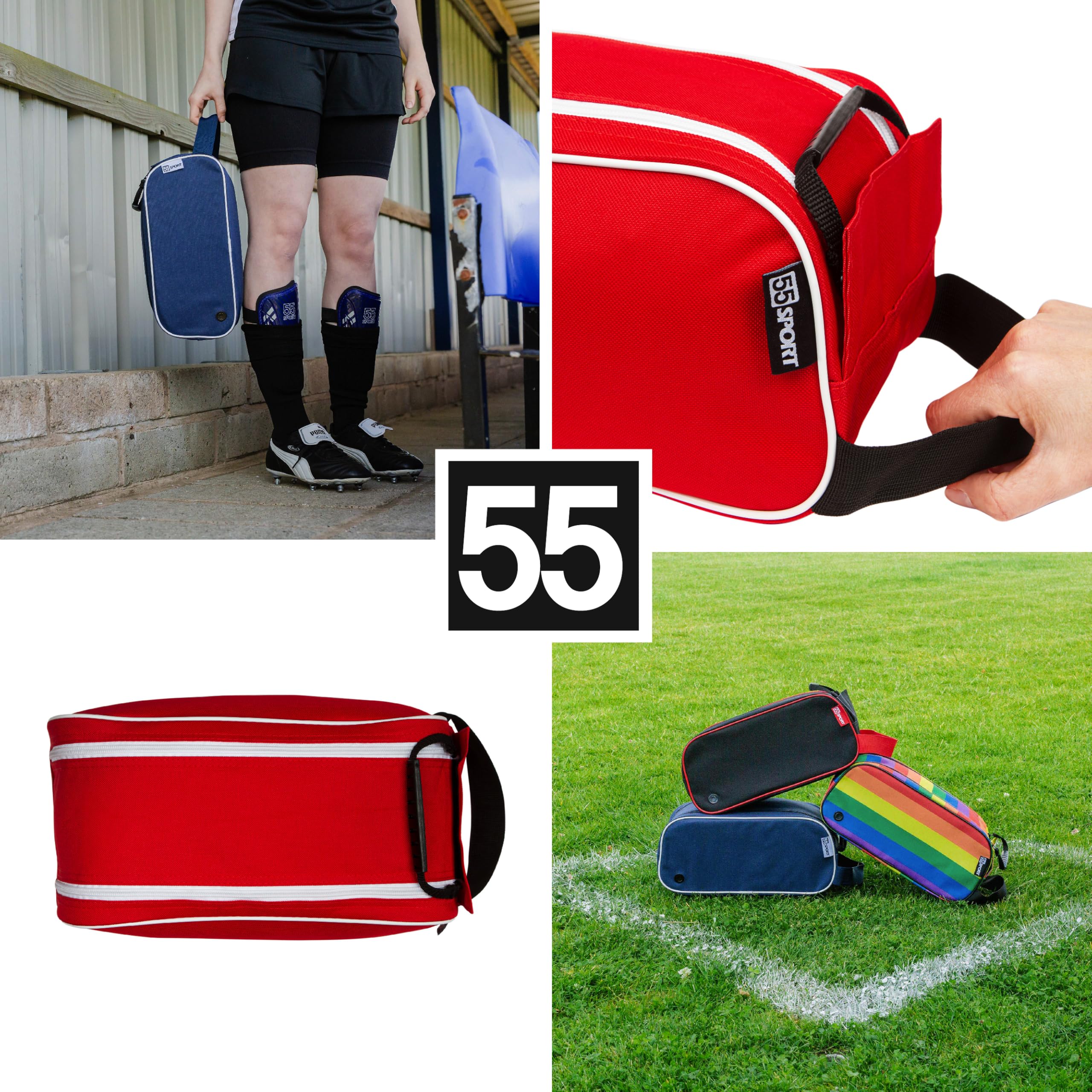 Bolsa clásica para botas de fútbol roja