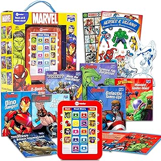 Marvel Shop Marvel Superheroes Me Reader Electronic Reader 8 Book Bundle ~ Marvel Avengers Books for Toddlers, Kids Featuring Iron Man, Hulk, Spiderman, and More with Stickers (Marvel Learning Toys)