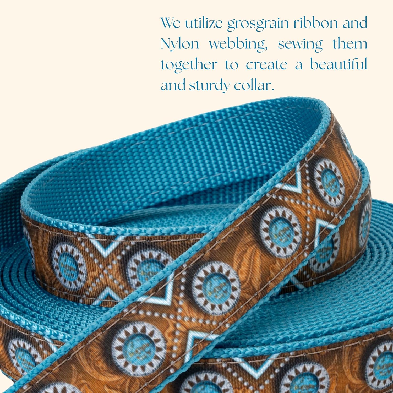 Country Brook Petz - Saddle Up Signature Dog Collar - We Donate to A Shelter with Each Purchase (1 Inch, Medium)