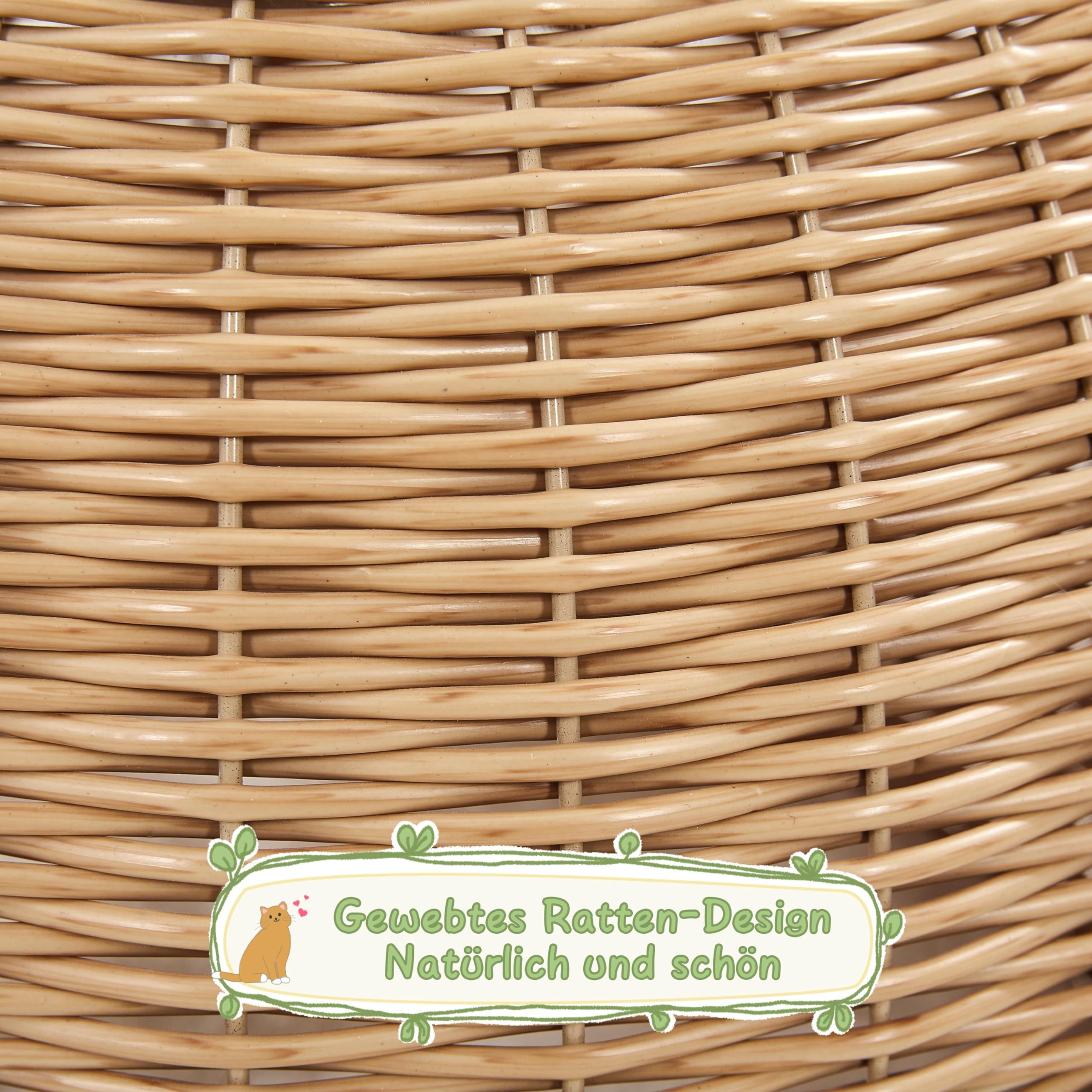Yaheetech Kratzbaum Ratten Kletterbaum für große Katze, Stabiler Katzenkratzbaum mit Katzenhöhle Plüschball Katzenkorb Sisal Katzenmöbel 75 cm Beige