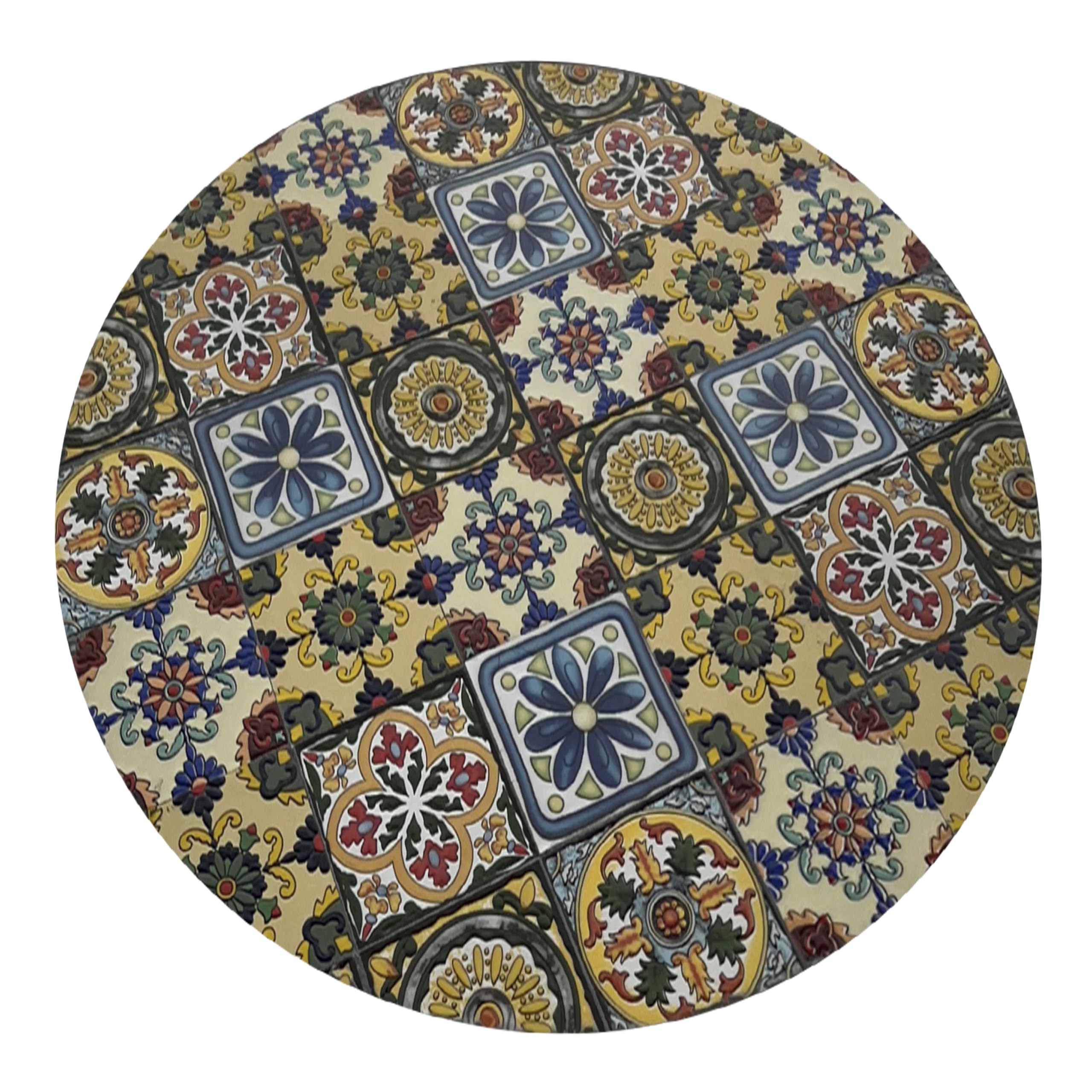 AXI Amélie Tavolino da bistrot, effetto mosaico, Yellow Breeze | Set da giardino in stile bistrot, tavolino a mosaico per giardino/balcone/terrazza | 60 x 60 x 75 cm