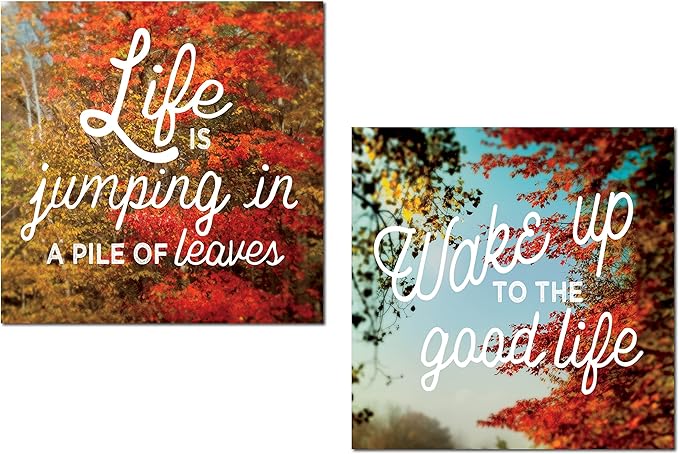 Gango Home Decor Fall Poster Set (2 Prints)