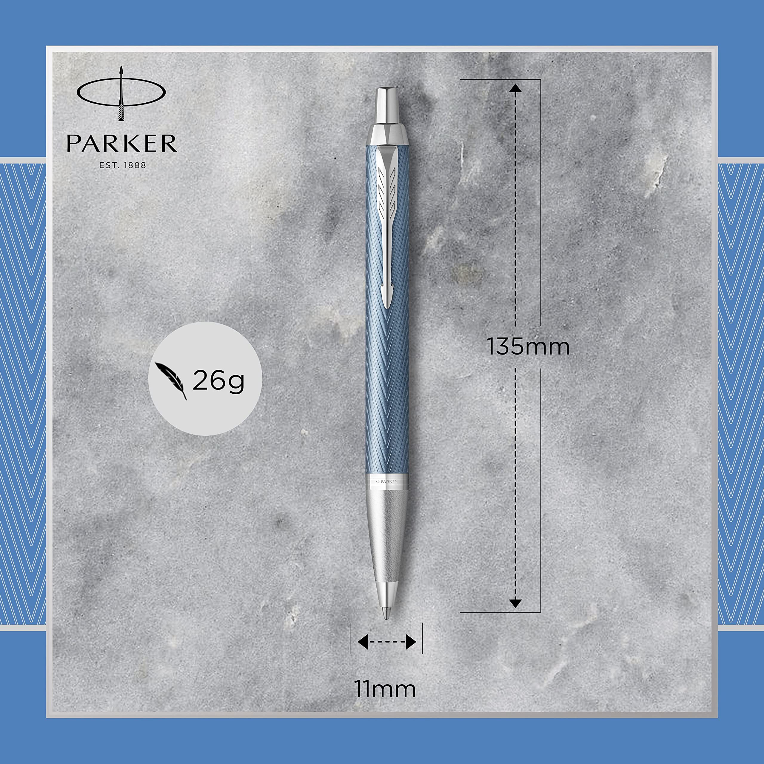 Parker Gift Pen PARKER IM Fountain Pen - Matte Blue With Fine Nib, Includes Blue Ink Cartridge In Gift Box Matte Blue Fountain Pen - Foto 2