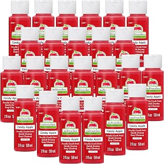 Apple Barrel Multi Surface Acrylic Paint, 2 oz, Candy Apple 2 Fl Oz (Pack of 24)