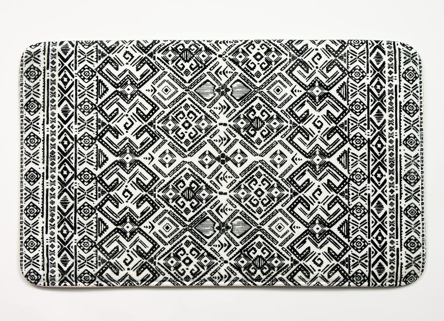 FloorPops Zia Memory Foam Bath Mat, Black (FPB4421)
