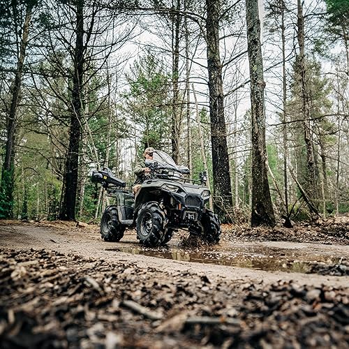 Miniatura 4 de Black Boar Parabrisas ATV con herrajes – Cuenta con diseño envolvente que protege las manos – Hecho de acrílico transparente resistente – Se monta