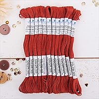 Vista 25 de 12 madejas ThreadArt Premium de hilo de bordar de algodón egipcio de fibra larga Gris antiguo 6 hilos divisibles de 8.75 yardas cada uno