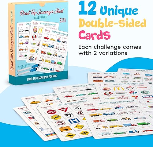 Miniatura 2 de WELL BALANCED Bingo en el Coche - Esenciales para Viajes por Carretera Actividades y Juegos de Coche para Niños de 4 a 8 Años