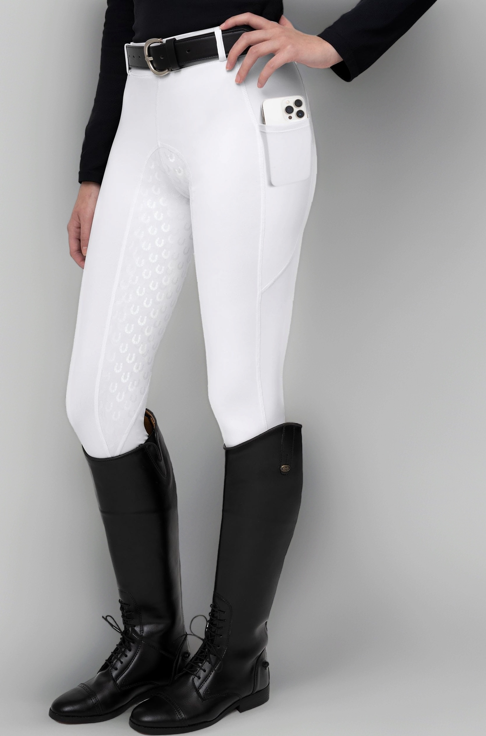 FitsT4 Women's Full Seat Riding Tights Active Silicon Grip Horse Riding Tights Equestrian Breeches