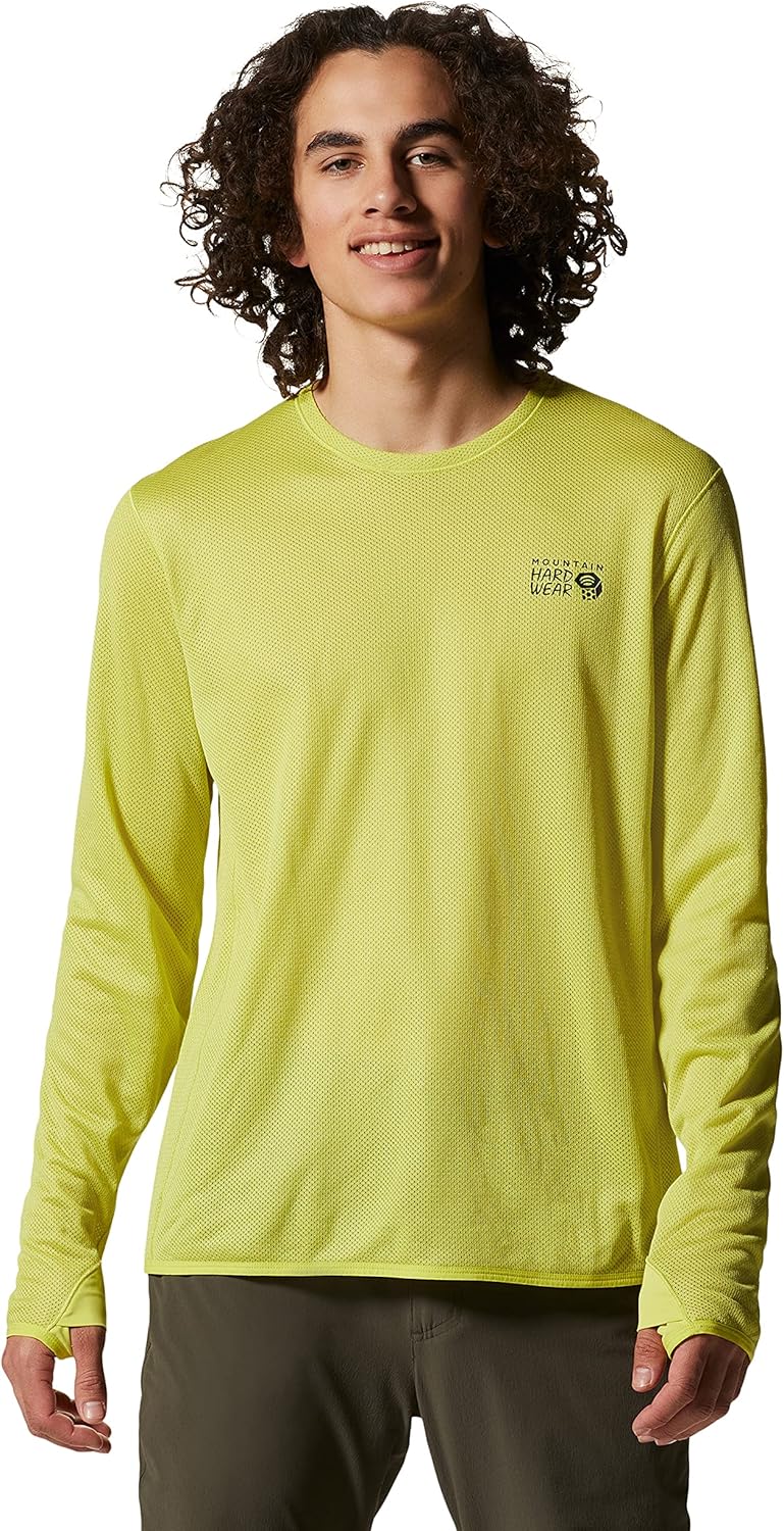 Mountain Hardwear Men's Airmesh Long Sleeve Crew for Hiking, Backpacking, and Rock Climbing | Quick-Drying and Lightweight : Clothing, Shoes & Jewelry