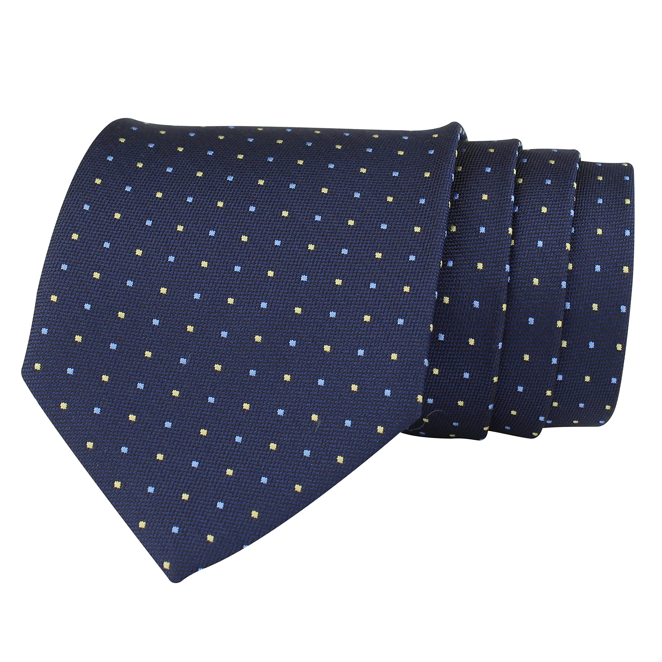 kovove Kavove The Refreshing Twin Polka Dot Blue Necktie For Men-picture-19