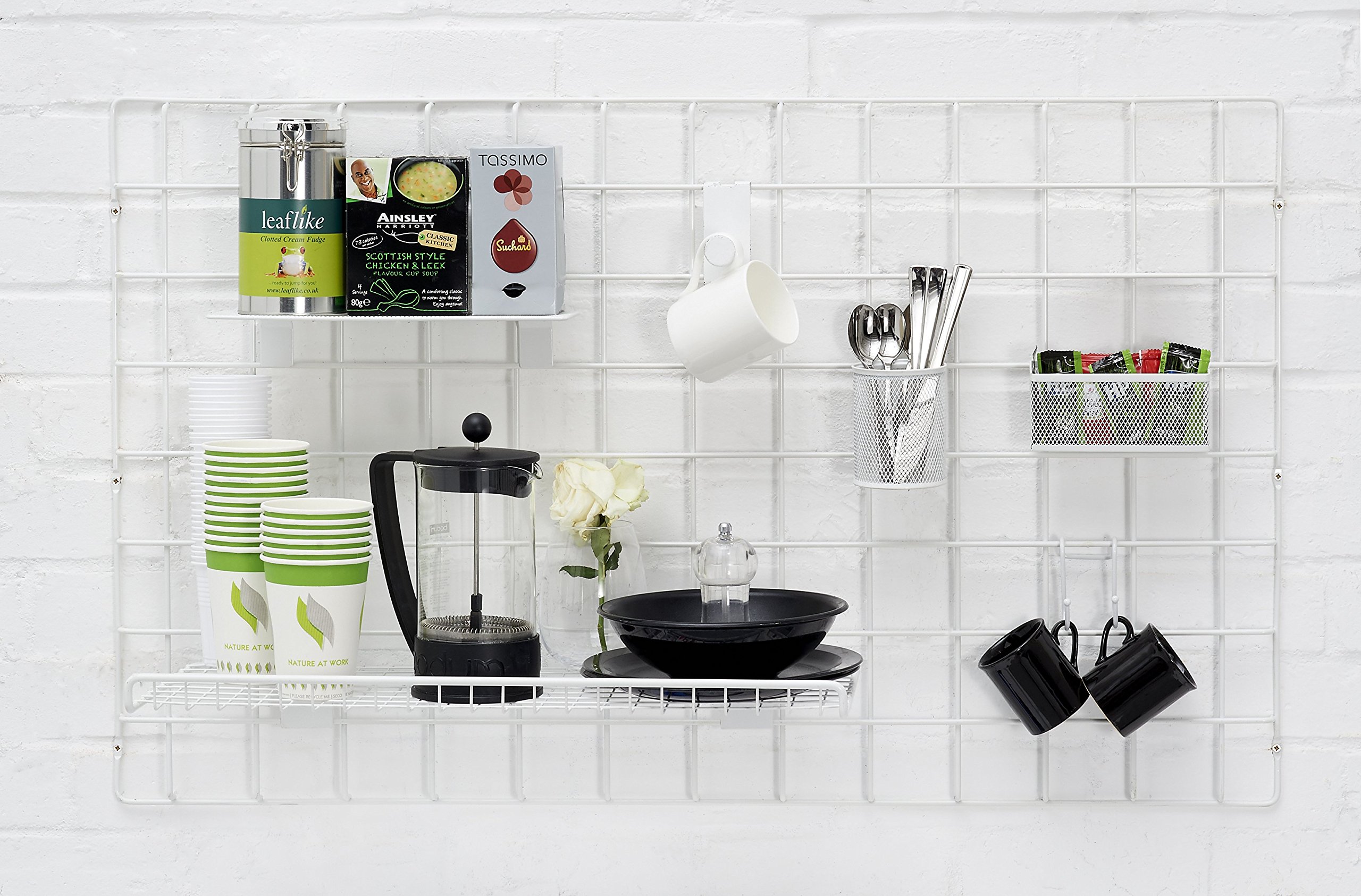 Amazon Com Seco Spacesaver Large Hanging Modular Kitchen Wall Organizer Office Organizer Mailroom Supply Organizer 23 X 39 X 4 White