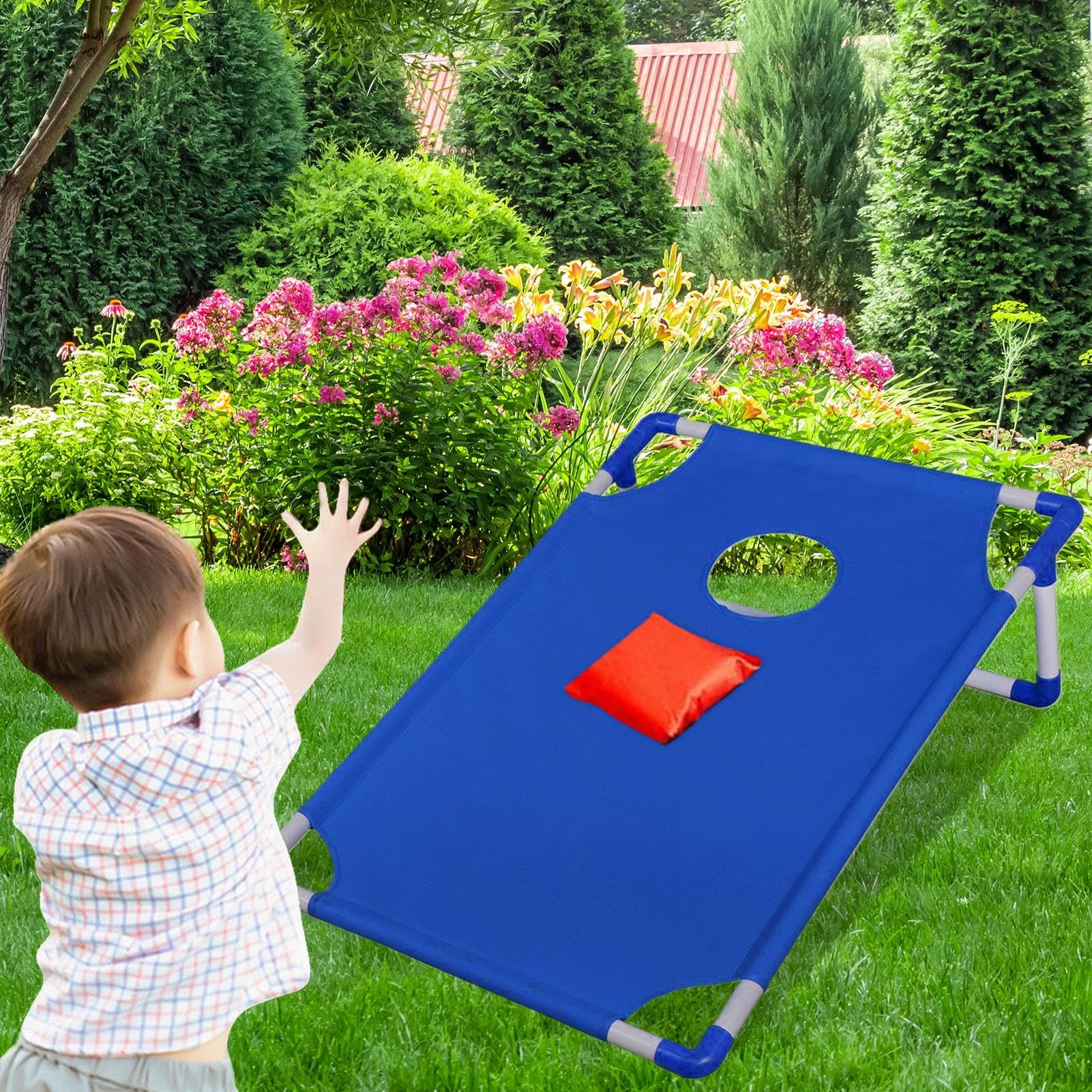 Juego De Cornhole Para - Juego De Palets Compacto Exterior | Divertido Juguete para Niños y Niña Cumpleaños Césped Jardín Trasero Playa Fiesta Interior