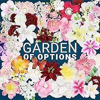 Vista 6 de O'Creme Gumpaste - Espray de orquídea africana doble blanca, 7.5 x 5 pulgadas, para decoración de pasteles, decoración de pasta de azúcar