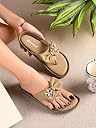 LONDON STEPS Women Stylish Bow Flip Flops | Soft Comfort Toe Post Slippers for Women | Casual Lightweight Everyday Wear Sandals gallery image