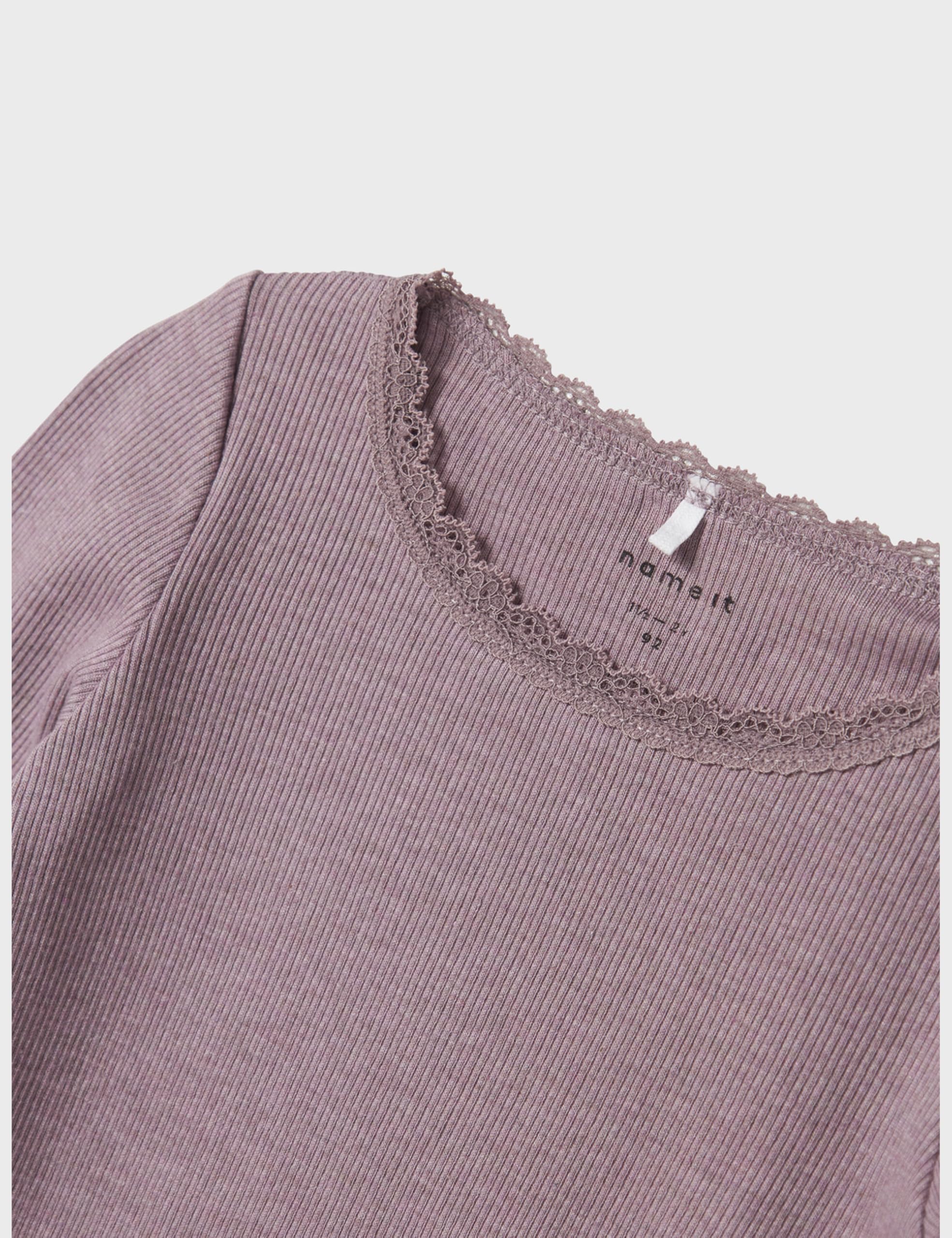 NAME IT Dziewczęca Nmfkab Ls Top Noos koszulka z długim rękawem, dziki bez, 98