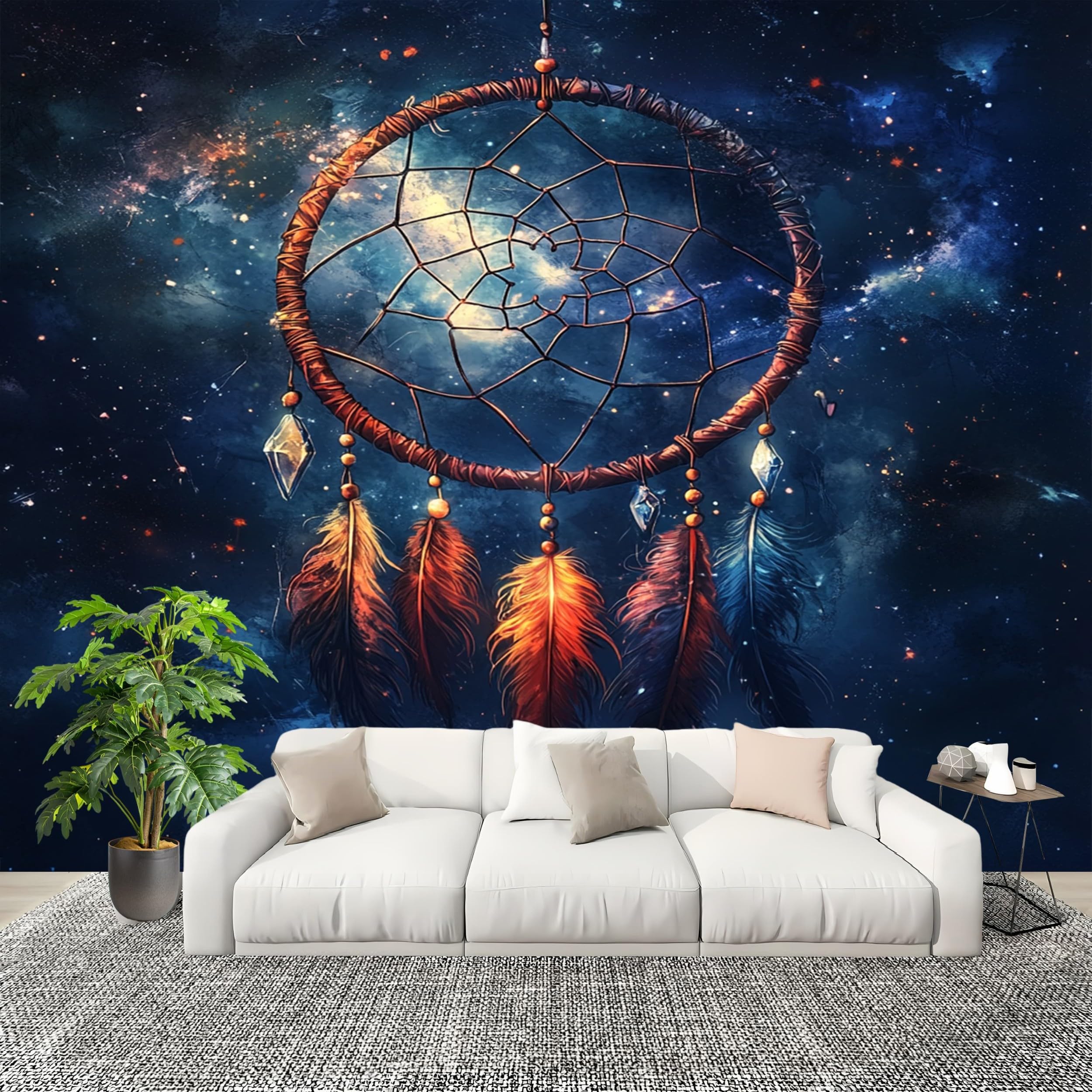 Traumhaft Sternenhimmel TraumfäNger Schlafzimmer Fototapete Wohnzimmern Wandtapete Jugendzimmer Kinderzimmer Vliestapete Blau UV-Beständig Geruchsfrei Wasserdicht Tapeten 250x175 cm