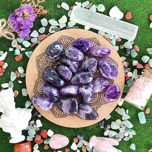 Miniatura 43 de YATOJUZI Piedras de cristales naturales pulidas de ojo de tigre de 1 libra, piedras preciosas de cristal a granel al por mayor para regalos de 10