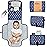 KeaBabies Portable Diaper Changing Pad - Large Waterproof Baby Changing Mat, Compact Travel Diaper Clutch, Functional Pockets Fit Newborn Essentials, Wipeable & Padded Baby Changer (Pets & Paws)
