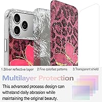Vista 127 de I-MGAE-IN-AR - Funda diseñada para iPhone 12 y 12 Pro, diseño de mariposa plateada brillante, funda protectora de poliuretano termoplástico, suave