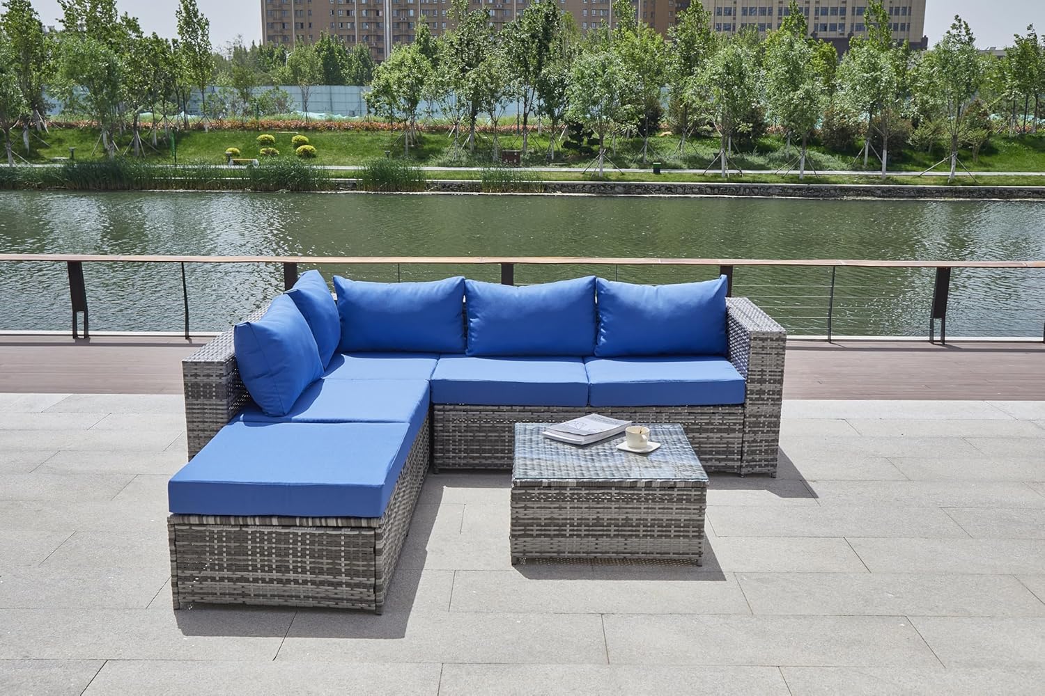 Patio Sofa with Cushions