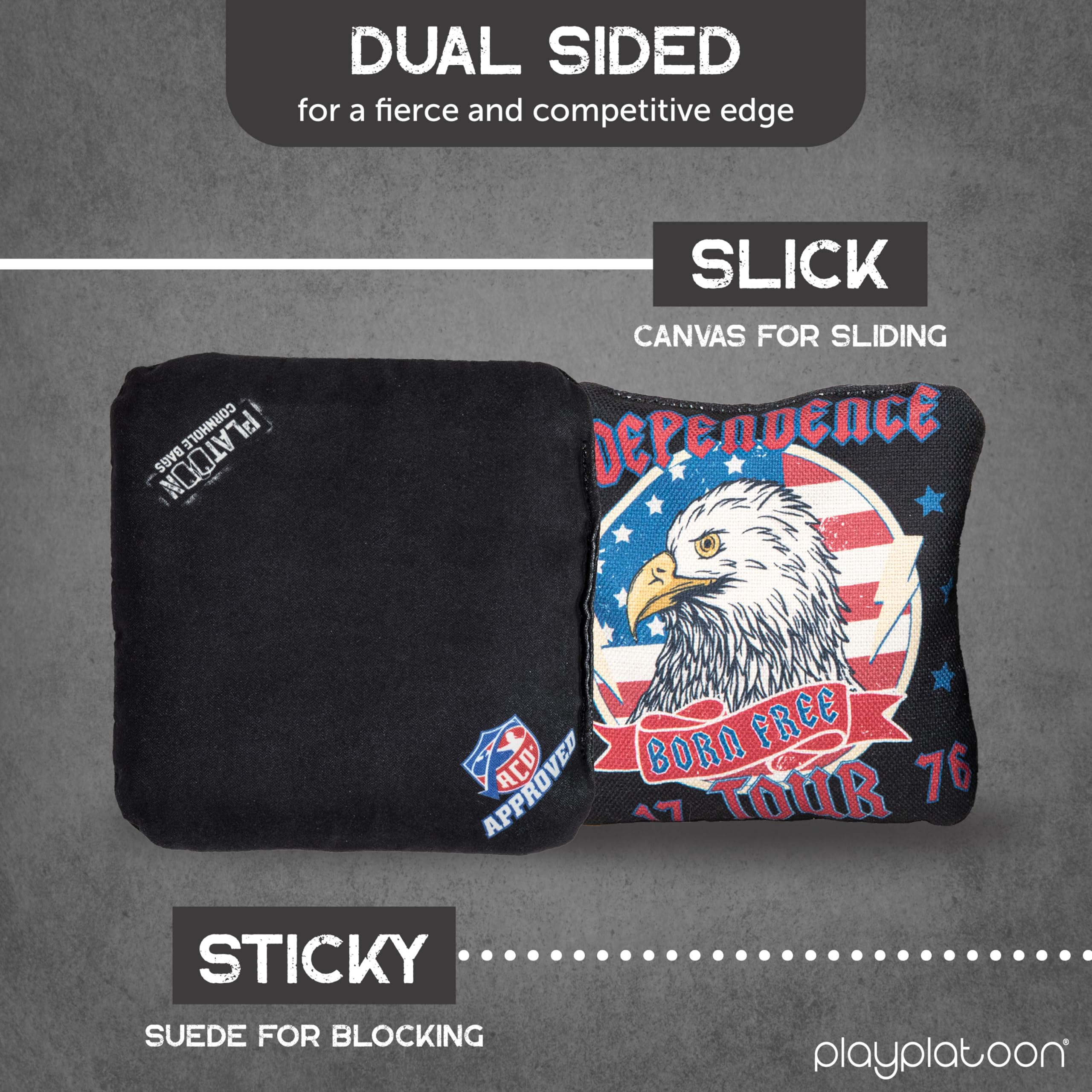 Professional Cornhole Bags With Carrying Case - 8 Regulation All Weather Bean Bags For Game - 4 Red & 4 Blue - View #3